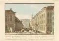 Ludwig Richter, Ansicht der Augustusstraße zu Dresden, 1820, Kolorierter Kupferstich