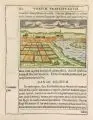 Adrianus Romanus, Anischt der Stadt Dresden, Um 1600, Holzschnitt, koloriert