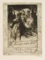 Louis Daguerre, Des Morgens dein erster Gedanke und Abends dein letztes Gebet!, Radierungen. "Des Morgens " unterhalb der Darstellung in Blei signiert "B