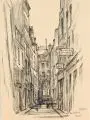 Hugo Steiner-Prag, Paris, Rue Laplace, 1933, Federzeichnung in Tusche