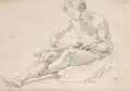 Carl Vanloo (zugeschr.), Schreibender Jüngling. Mitte 18. Jh by Charles André van Loo, Bleistiftzeichnung, sold Jun 2008