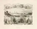Albert Henry Payne, Souvenirblatt von Dresden mit sieben Ansichten, Um 1850, Stahlstich mit sog