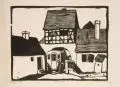 Wilhelm Heinrich Funk, Wilhelm Funk, Zwei Stadtansichten. Anfang 20. Jh, Holzschnitte. / Farbholzschnitt