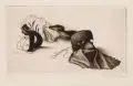 Masken by Richard Müller, 1915, Radierung in Schwarzbraun mit Tonplatte, sold Jun 2008
