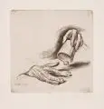 Zufall by Richard Müller, 1919, Radierung in Braun mit Tonplatte, sold Jun 2008