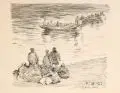 Robert Sterl, Robert H. Sterl, Am Ufer, 1912, Umdrucklithographie auf dünnem Bütten
