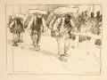 Robert Sterl, Robert H. Sterl, Lastenträger, 1912, Umdrucklithographie