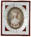 Rosalie Lebrun-Vaysse, (zugeschr.), Junge Dame im braunen Kleid, Um 1830, Tempera auf Elfenbein im Oval