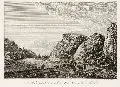 Johann Adolph Darnstedt, Ansicht der Granitfelsen nach der Brück zu, von der Buschmühle, Um 1830, Radierung nach einer Zeichnung von J.Ch