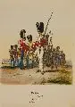 Heinrich Ambros Eckert, Königreich Sachsen. Infanterie. Garde Division, Um 1840, Lithographie, partiell koloriert