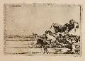 Francisco de Goya y Lucientes, Desgracias Acaecidas en el Tendino de la Plaza de Madrid, 1815, Kaltnadelradierung