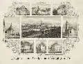 I. H. Ketzschau, Lößnitz, seine Kirchen und Hauptgebäude, Um 1840, Lithographie nach einer Zeichnung von W