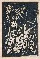 Albert Leo Merz, Veni Creator Spiritus!, 1934, Holzschnitt auf Japan