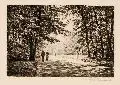 Otto Quante, Im Englischen Garten, 1920, Radierung