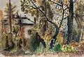 Blick auf die Villa Tönnes in Radebeul. Mitte 20. Jh by Erhard Hippold, Aquarell und Tusche, sold Mar 2008