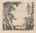 Hans Unger, Sonnenaufgang, Lithographie auf gelbem Papier