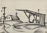 Ivan Štubňa, Štrkovisko pri Lipovci, 1952, Ceruza na papieri