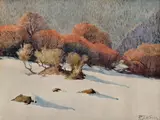Péter Gyula Kern, Predjarie, Okolo 1920, Akvarel, tuš na papieri