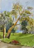 Ladislav Mednyánszky, Park v kaštieli Strážky