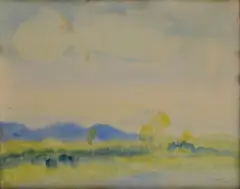 Palugyay Zolo, Krajina, 1933, Pastel na papieri
