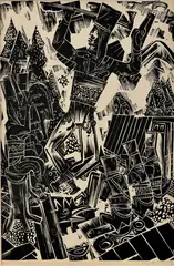 Koloman Sokol, Jánošík, Okolo 1940, Drevorez na papieri. 10/100