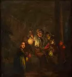 Gerard Gosswun, Nočná pochôdzka, Okolo 1670, Olej na plátne