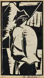 Milan Laluha, Chlap z Mičinej, 1969, Drevoryt na papieri, 2/30
