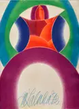 Postava ženy by Milan Laluha, 1972, Pastel na papieri, sold Oct 2016