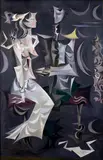 Ivan Vychlopen, Surealistická kompozícia, 1965, Olej na plátne