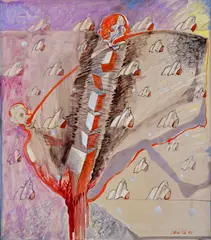 Stanislav Balko, Balance, 1989, Olej na sololite