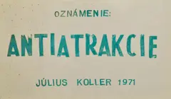 Július Koller, Antiatrakcie, 1971, Texkarta na papieri