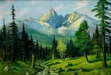 Alojz Adam Glod, Pohľad na Tatry, Okolo 1940, Olej na plátne