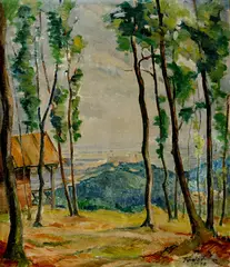 Martin Tvrdoň, Pohľad na bratislavský hrad, 1938, Olej na plátne