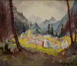 Ľudovít Križan, Púť, 1939, Olej na plátne
