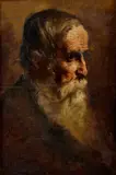 Hlava starého muža by Ladislav Mednyánszky, Okolo 1895, Olej na plátne, dublované na kartóne, sold Jun 2016