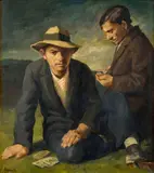 Maximilián Kurth, Kartári, Okolo 1930, Olej na plátne