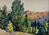 Imro Weiner-Kráľ, Les a hory, Okolo 1955, Akvarel na papieri