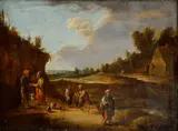 Návrat strateného syna by David Teniers the Younger, Okolo 1750, Olej na plátne, sold Jun 2016