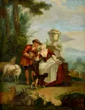 Jean-Honoré Fragonard, Galantná scéna, Okolo 1850, Olej na plátne