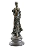 Gustáve Fédéric Michel, Dáma s ružami, Okolo 1900, Bronz, mramorový podstavec