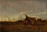 August ritter von Petenkoffen, Cigánsky tábor, Okolo 1900, Olej na dreve