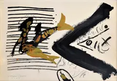 Vladimír Popovič, Erotický motív, 1969, Kombinácia techník na kartóne