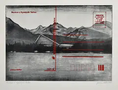 Július Koller, Pozdrav z Vysokých Tatier, 1981, Kombinácia techník na papieri