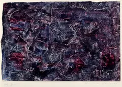 Cesta života I by Stanislav Filko, 1962 - 64, Monotypia na papieri, sold Jun 2016