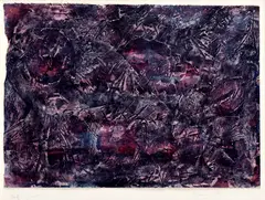 Cesta života II by Stanislav Filko, 1962 - 63, Monotypia na papieri, sold Jun 2016