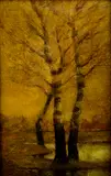 Tri brezy by Ladislav Mednyánszky, 1885 – 1890, Olej, plátno, drevo, sold Apr 2016
