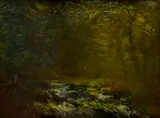 Ladislav Mednyánszky, Zurčiaci potok (Csobogó patak), 1908, Olej na plátne
