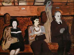 Cyprián Majerník, Vo vlaku, 1937, Tempera, gvaš na kartóne