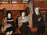Cyprián Majerník, Vo vlaku, 1937, Tempera, gvaš na kartóne