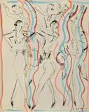 Honoré Garcia Condoy, Tanec, Okolo 1930, Akvarel na papieri